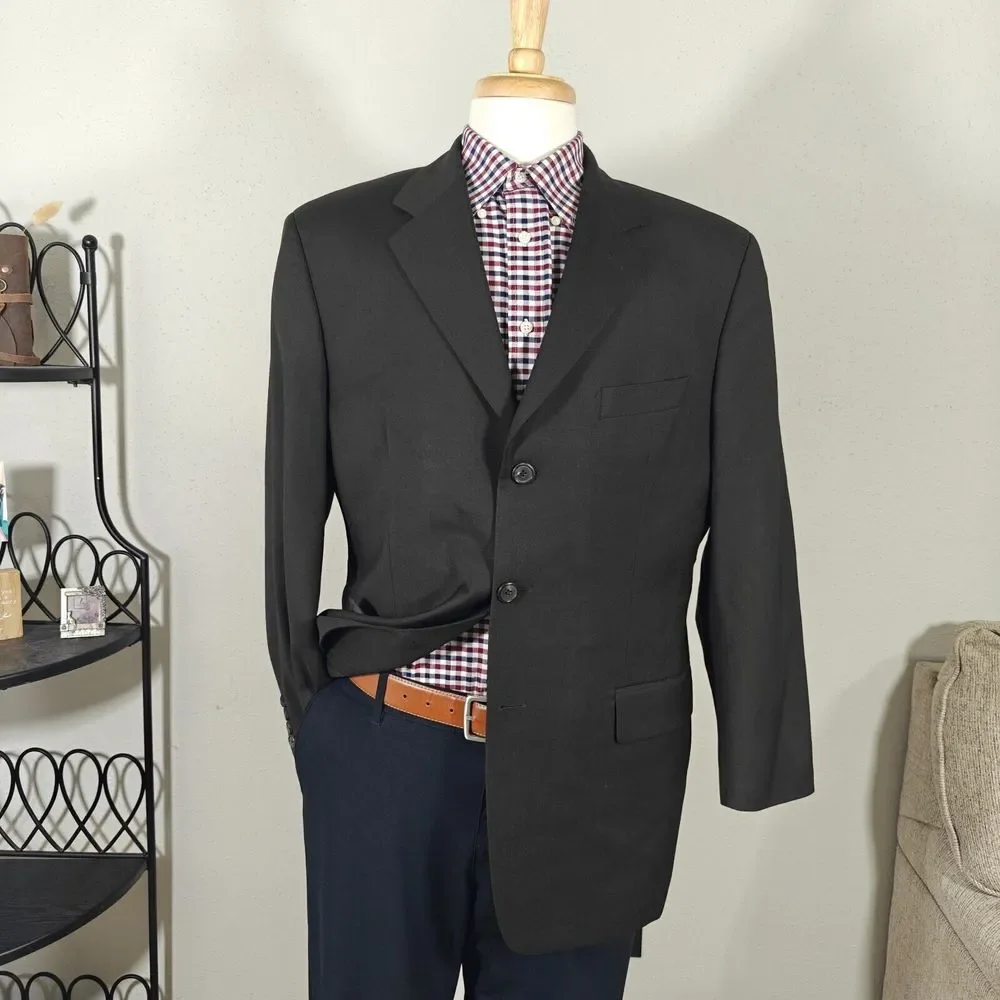 VTG Hugo Boss Angelico Lucca Men's Sport Coat Blazer Three Button Brown Size 42S